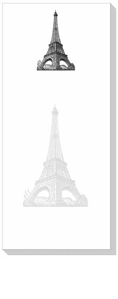 Eiffel Tower • Engraving 1889 • Classic Writing Bloc • Two blocs of 50 sheets each • 8.25. x 3.62 inches