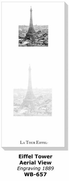 WB-657 • Eiffel Tower Aerial View (1889) • Writing Blocs